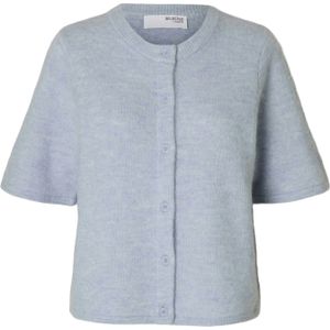SELECTED FEMME - Edler Cardigan - Gebreide Jas - Lichtblauw - Knoopsluiting
