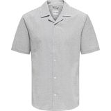 Onslounge - Overhemd - Lichtblauw - Seersucker - Korte Mouwen