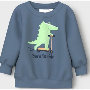Name It Sweatshirt - NbmVonne - China Blue/Geboren tot Ride - Name It - 56 - Sweatshirt