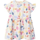 Jerseyjurken - Korte Mouwen Jurk - All-over Print - Ronde Hals - Ruches