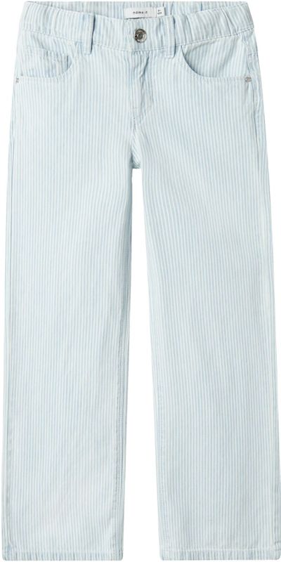 Wijde Pijpen Jeans - Denim - Verstelbare Taille - Achterzakken - Voorzakken