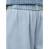 Pieces - Pcsmidi Hw Wide Leg Pants - Broek - Blauw - Wijde Beenuitsnijding