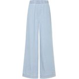 Pieces - Pcsmidi Hw Wide Leg Pants - Broek - Blauw - Wijde Beenuitsnijding