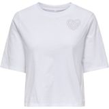 Only Onlantonia Life S/S Tee Box JRS, wit (bright white), S