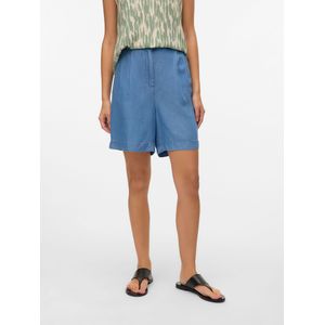 VERO MODA denim regular waist bermuda short medium blue denim