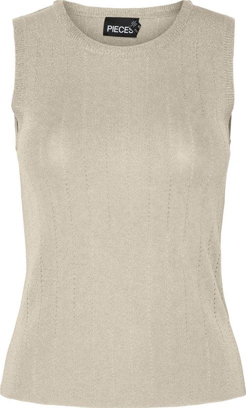 PIECES Dames Pcsalima Sl O-Neck Knit Top Bc, zwart (total black), M