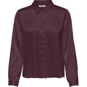 JDY - JDYFIFI - Blouse - Wijnrood - Lange Mouw - Satijn