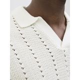 Polo - Korte Mouwen - Split Hals - Loose Fit - Gebreide Structuur