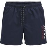 JACK&JONES - JPSTMAUI JJSWIM DOUBLE LOGO AKM SN - Heren Zwembroek - Navy Blazer