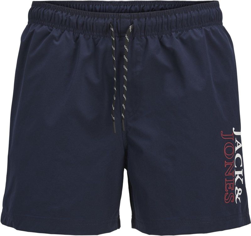 JACK&JONES - JPSTMAUI JJSWIM DOUBLE LOGO AKM SN - Heren Zwembroek - Navy Blazer
