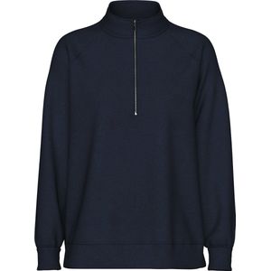 Pieces - Chilli - Sweatshirt - Met Halve Rits - Hoge Hals - Lange Mouwen