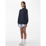 Sweatshirt - Geborsteld Effect - Hoge Hals - Lange Mouwen - Regular Fit - 50% Katoen, 50% Gerecycled Polyester