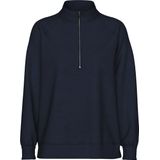 Sweatshirt - Geborsteld Effect - Hoge Hals - Lange Mouwen - Regular Fit - 50% Katoen, 50% Gerecycled Polyester