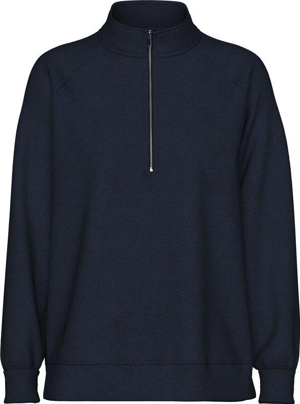 Sweatshirt - Geborsteld Effect - Hoge Hals - Lange Mouwen - Regular Fit - 50% Katoen, 50% Gerecycled Polyester