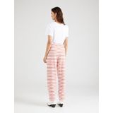 Pieces - Chilli Straight Stripe - Sweatbroek - Rood, Wit - Hoge Taille
