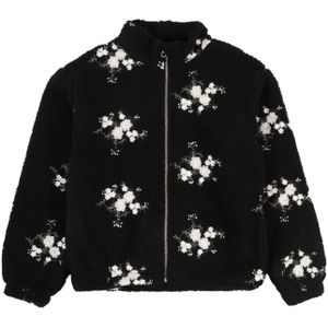 ONLY - KOGVALENTINA - Fleece Jas - Zwart/Wit