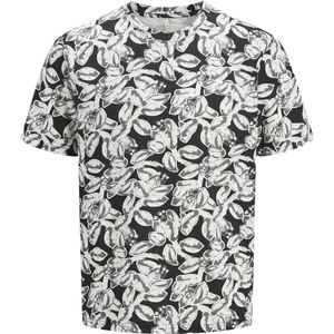 JACK&JONES - JORSPLIT AOP TEE SS CREW NECK LN - T-shirt - Black Aop