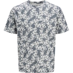 JACK&JONES - JORSPLIT AOP TEE SS CREW NECK LN - Heren T-shirt - Stormy Weather Aop