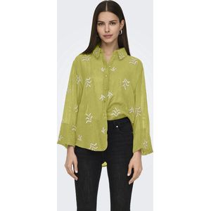 Groene blouse met geborduurd motief