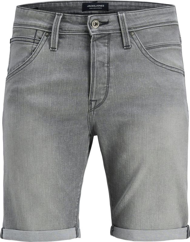 Jack en Jones - Grey Denim Short - Grijs - Katoen/Polyester