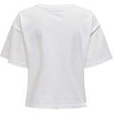 Onlterza - T-shirts - O-hals - Korte Mouwen - Glitterdetail - Cropped Fit