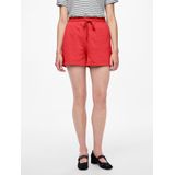 PIECES - PCChilli - Broek - Rood - High Waist - Korte Lengte