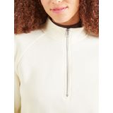 Sweatshirt - PCCHILLI - Effen - Geribd Ceintuurtje - Halve Rits - Gerecycled Materiaal