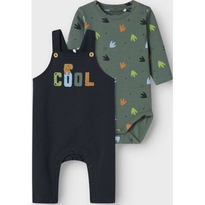 Name it - Nbmvonne Sweat Overall Box Bru Set - Baby - Broeken