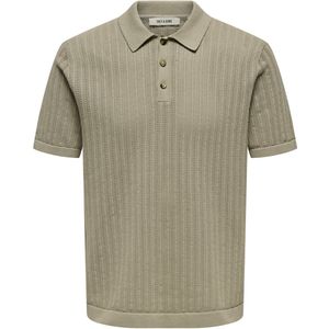 Only & Sons Onsmoon Reg 12 SS Poloshirt voor heren, gebreid poloshirt, Egret, M