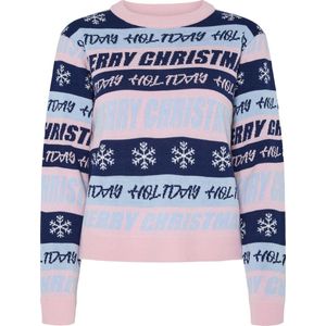 Pieces - PCHOLLI XMAS - Gebreide Trui - Rood - 100% Acryl