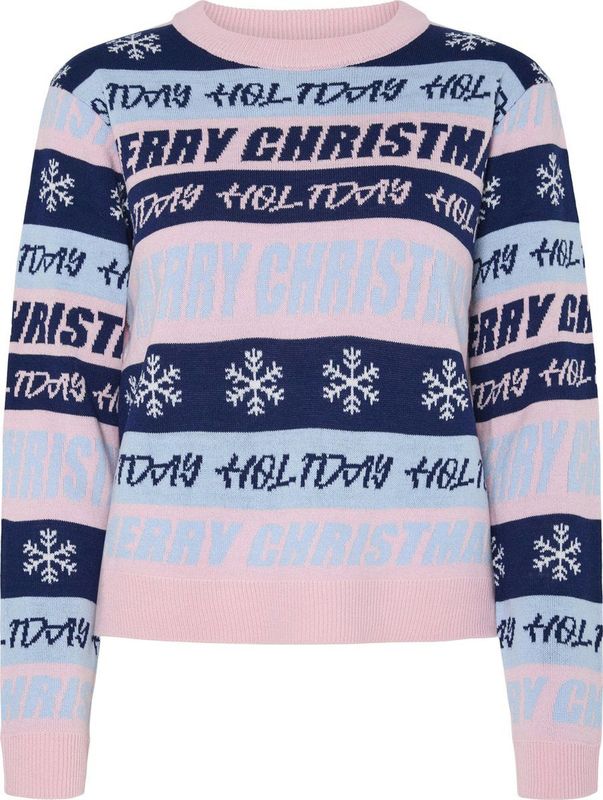 Pieces - PCHOLLI XMAS - Gebreide Trui - Rood - 100% Acryl