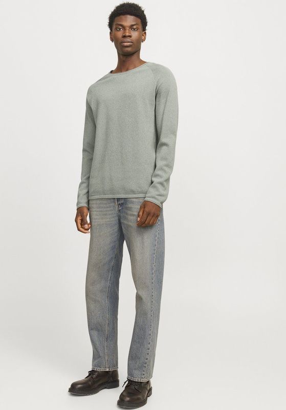 Jack & Jones Rundhalspullover »JJEHILL KNIT CREW NECK NOOS«, aus Strukturstrick