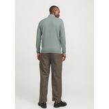Jack & Jones - JJEEMIL KNIT HALF ZIP NOOS - Schipperstrui - Iceberg Green - Met Ribboorden