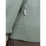 Jack & Jones - JJEEMIL KNIT HALF ZIP NOOS - Schipperstrui - Iceberg Green - Met Ribboorden