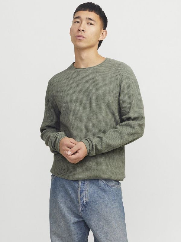 Jack & Jones - Trui - Iceberg Green - Katoen - Regular Pasvorm