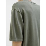 Trui - Mélange - Knitwear - Geribbelde Kraag - Kwartmouw