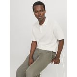 Jack & Jones - JJEGEORGE KNIT POLO SS - Poloshirt - Cloud Dancer - Katoen