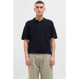 JACK & JONES Jjegeorge Knit Polo Ss Sn Poloshirt voor heren, marineblauw blazer, XXL