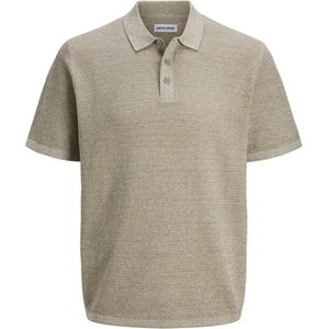 JACK&JONES JJEGEORGE KNIT POLO SS - Gebreide Polo - Coriander W. Cloud Dancer