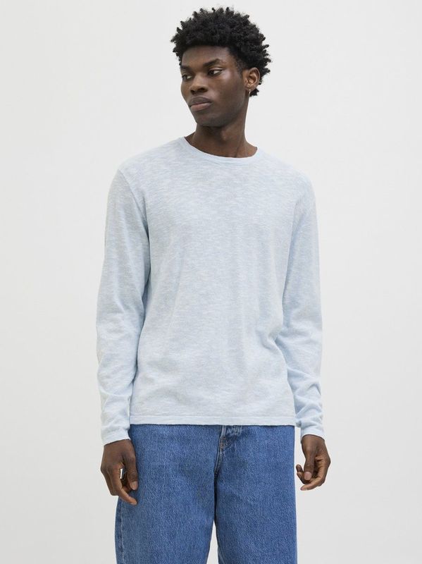 Jack & Jones - Chambray Trui - Blauw - 90% Katoen 10% Linnen