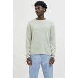 Jack & Jones - Gemêleerde Coltrui - Groen/Wit - Katoen/Linnen