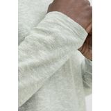 Jack & Jones - Gemêleerde Coltrui - Groen/Wit - Katoen/Linnen