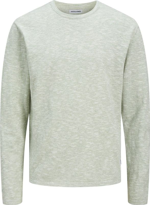 Jack & Jones - Gemêleerde Coltrui - Groen/Wit - Katoen/Linnen