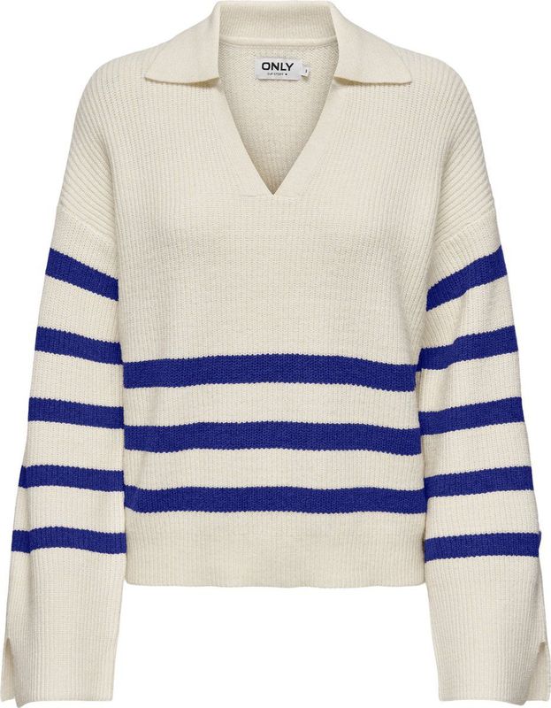 Only Trui Onlmonna Ls Split Neck Collar Cc Kn 15309245 Whitecap Gray/malt Ball Dames