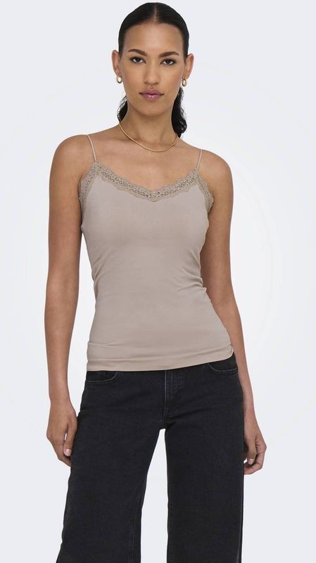 Onlvicky - T-shirts - 2-pack - Zacht Ondergoed - Jersey - Kanten Detail