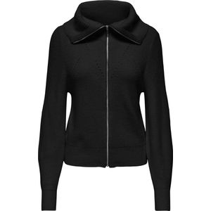Only Fia LS Zip High Neck Knitted Cardigan Vest Dames
