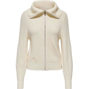 Only Fia LS Zip High Neck Knitted Cardigan Vest Dames