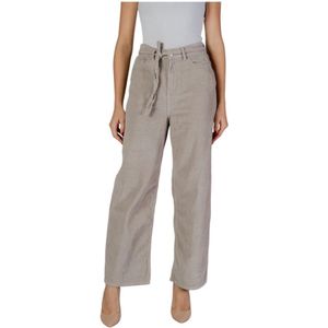 ONLY - ONLBleecker - Broek - Donkerbeige - Corduroy - Wide Leg - High Waist