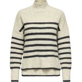 Only - Onlfridi Life Ls Stripe High Neck Cc Knt - Dames - Gebreide Truien
