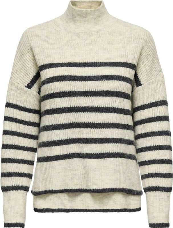 Only - Onlfridi Life Ls Stripe High Neck Cc Knt - Dames - Gebreide Truien